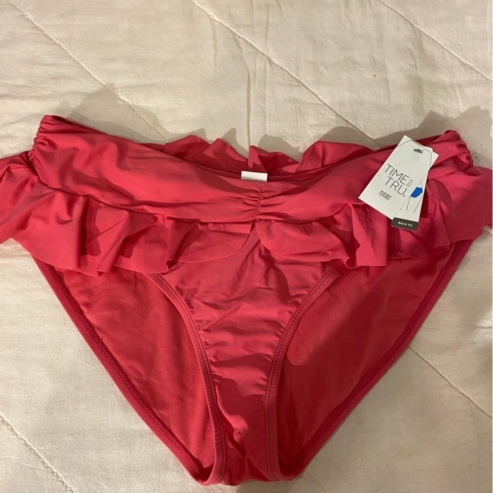 Time and Tru Mid Rise Bikini Bottom 1X (16W-18W) (FR)